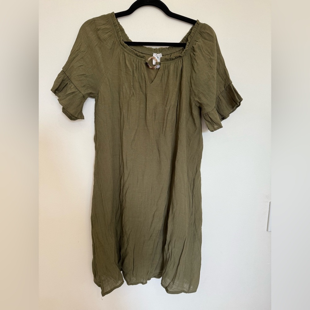 NAIF Olive Green Mini Dress